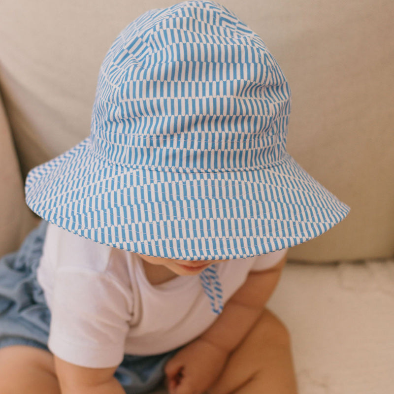 Acorn Wide Brim Infant Hat - Mykonos