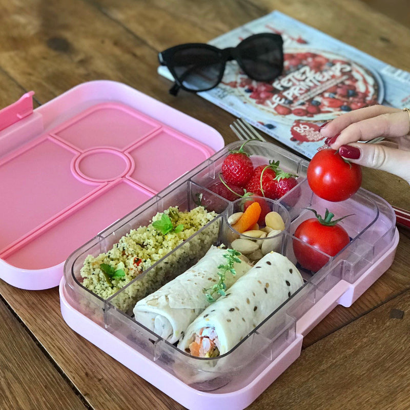 Yumbox Tapas 5C - Capri Pink/Bon Appetit Tray