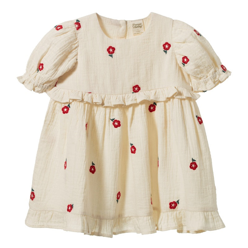 Nature Baby Valentina Dress - Red Flora