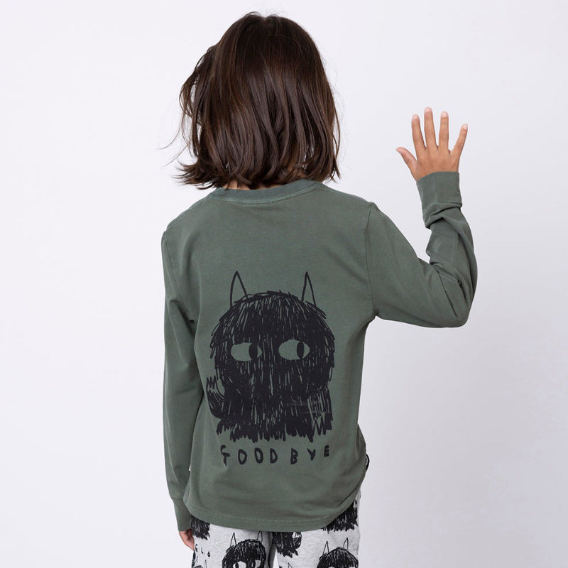 Minti Hello Goodbye Monster Tee - Olive