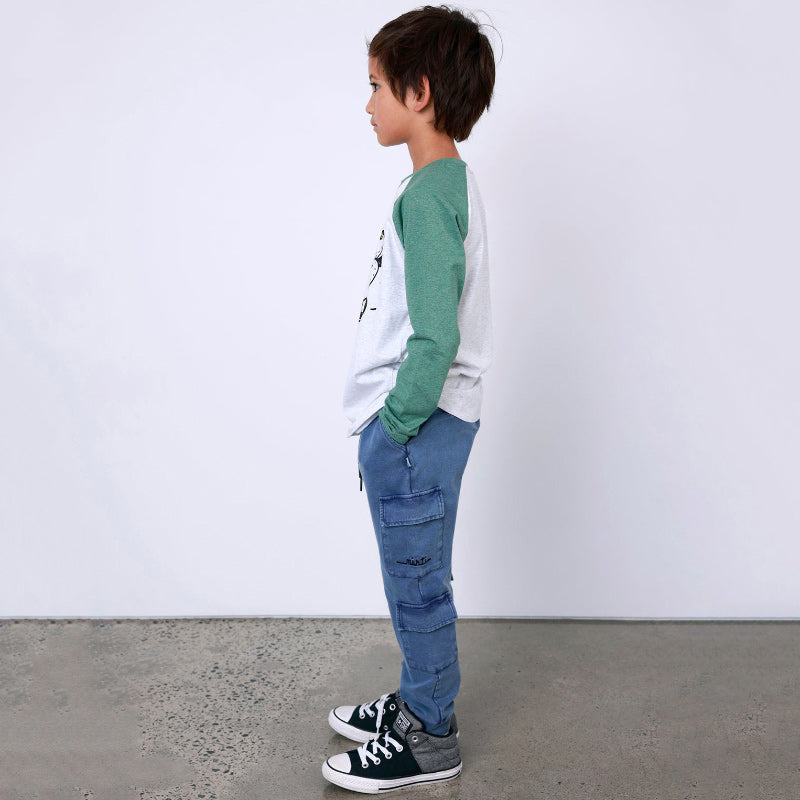 Minti Multi Pocket Trackies - Midnight Wash
