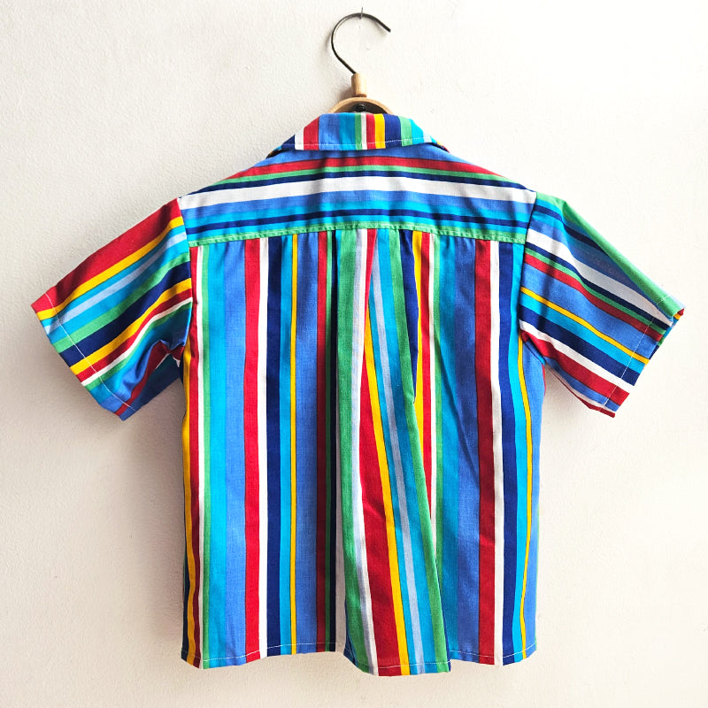 Shorties Disco Shirt Multi Stripe Brights