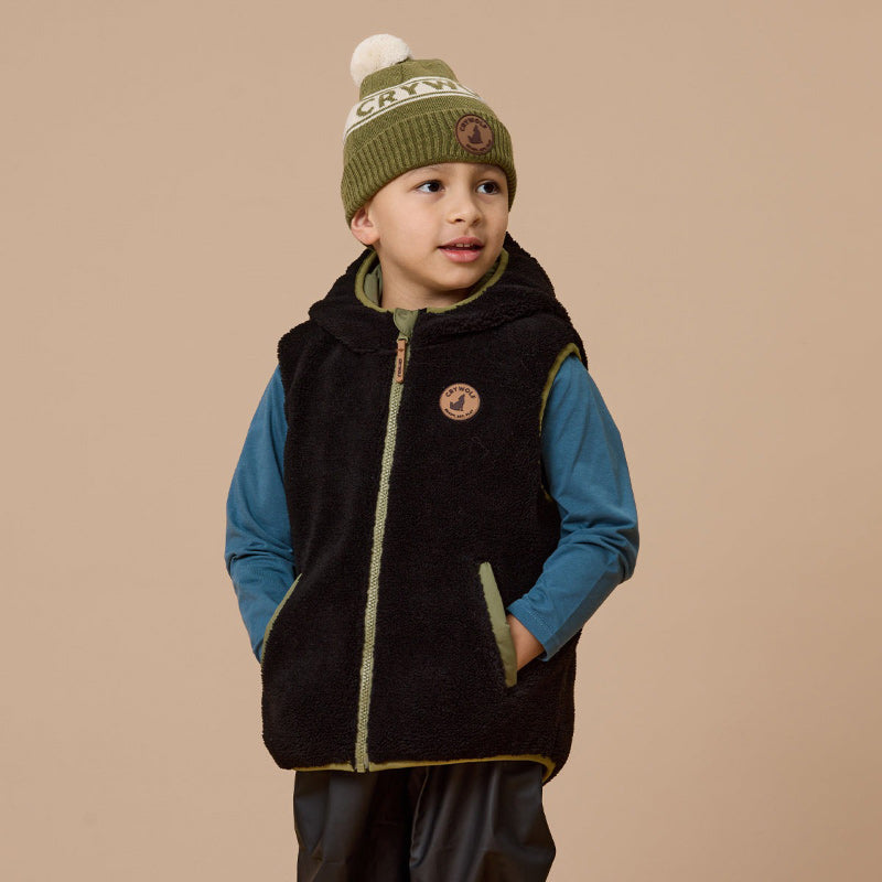 Crywolf Reversible Yeti Vest - Fern/Black