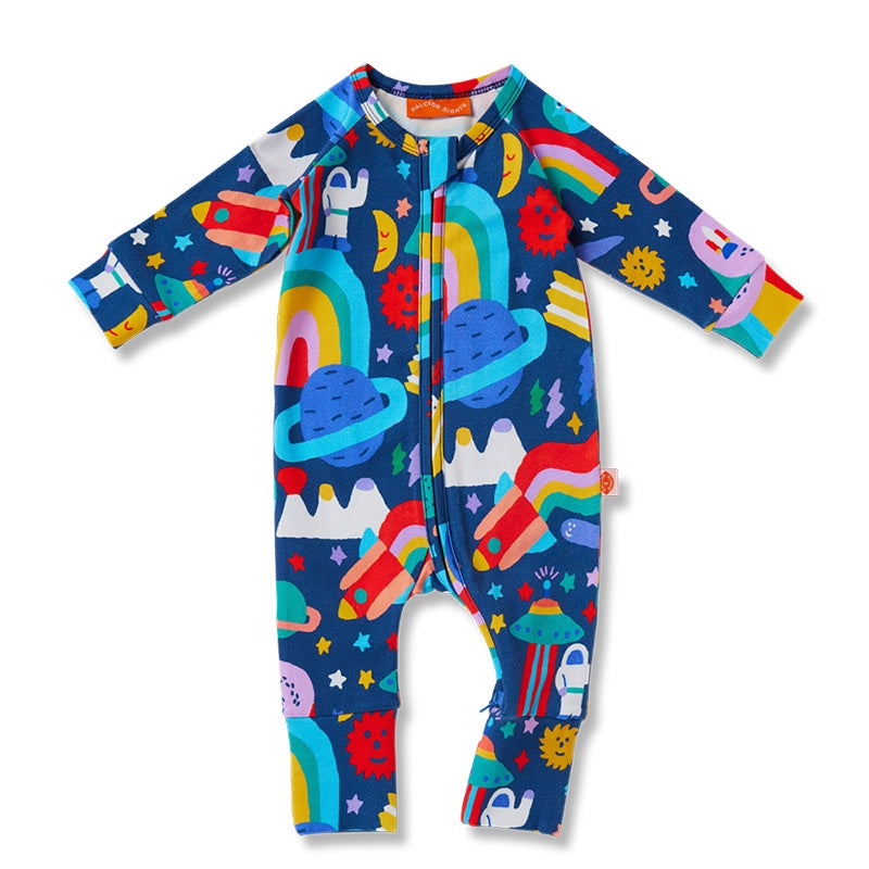 Halcyon Nights LS Romper - Rocket Ride