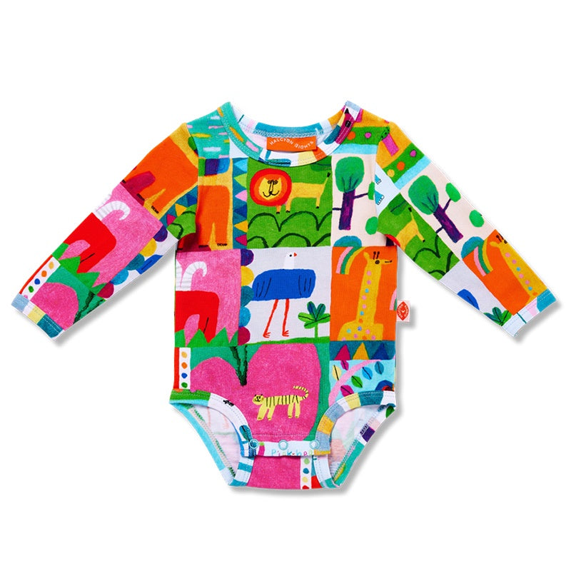 Halcyon Nights LS Bodysuit - Safari Park