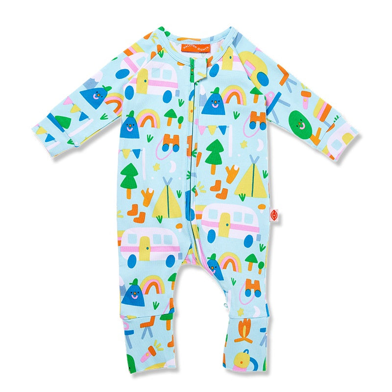 Halcyon Nights LS Romper - Happy Camper