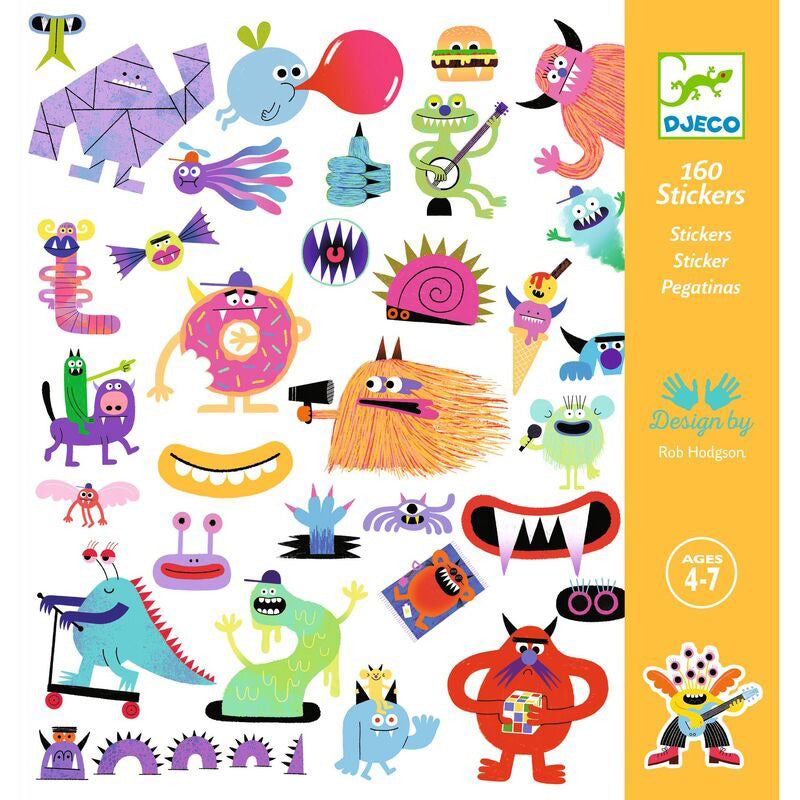 Djeco 160 Stickers - Monsters
