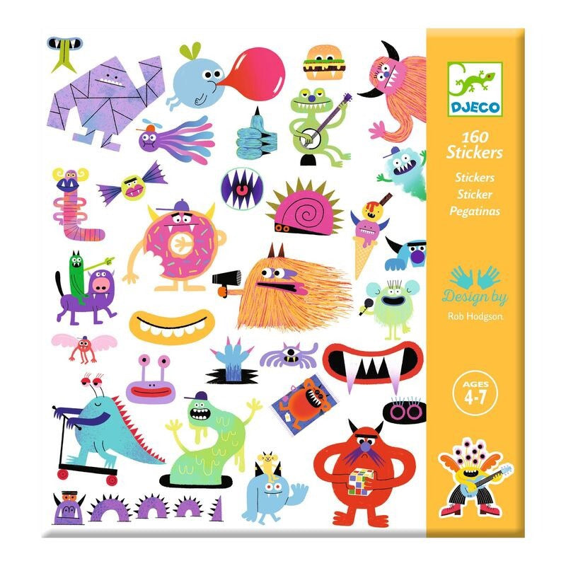 Djeco 160 Stickers - Monsters