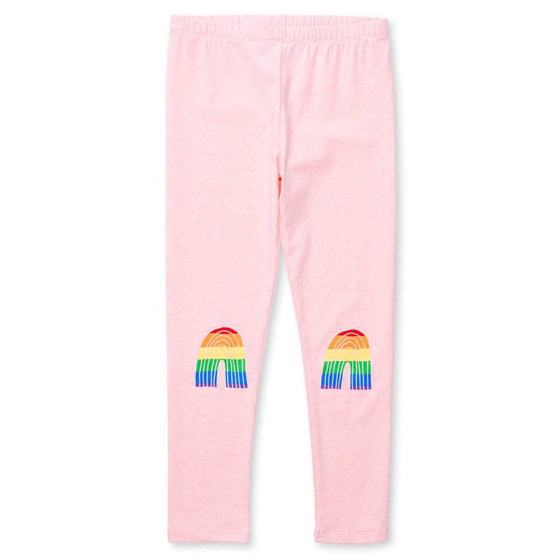 Minti Stripey Rainbow Tights - Pink