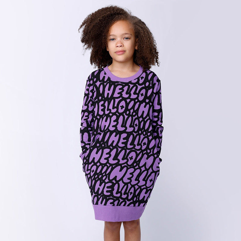 Minti Hello Hello Dress - Purple