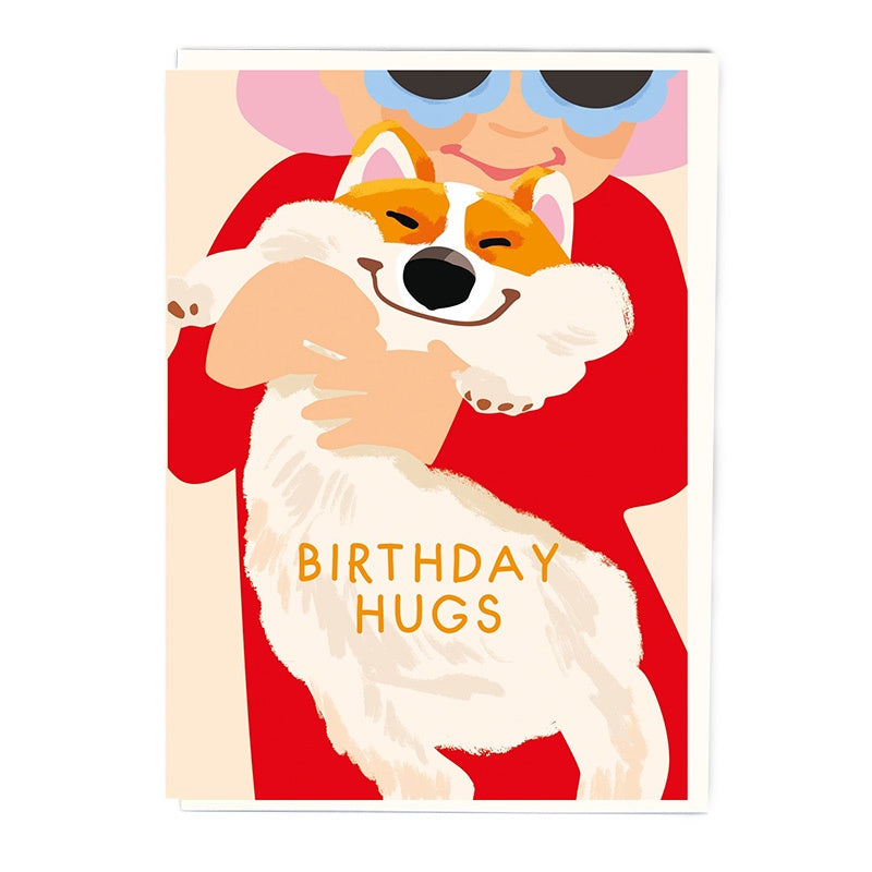 Card - Corgi Birthday Hugs