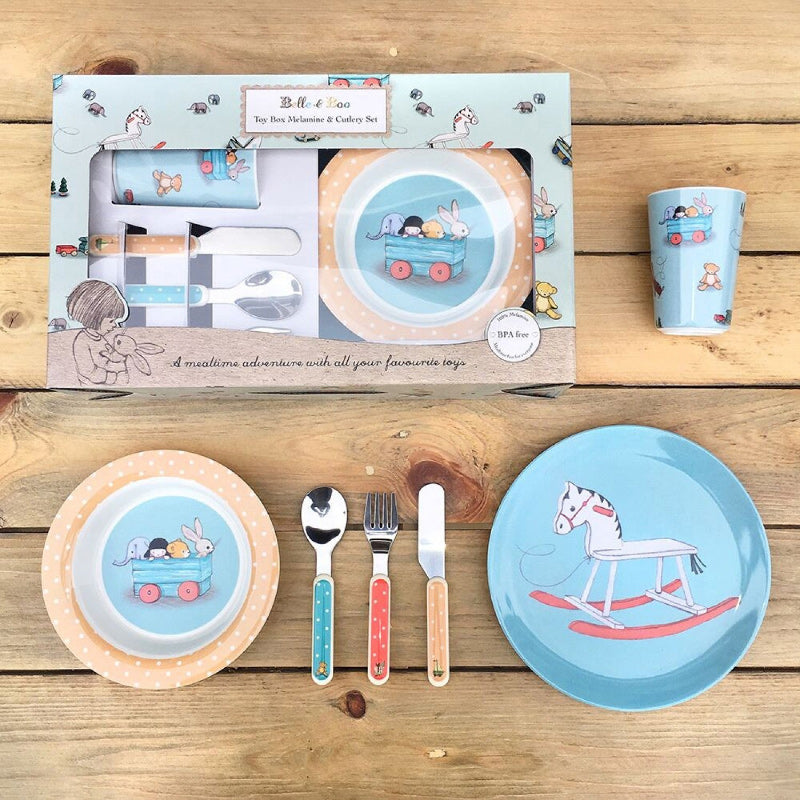 Belle & Boo Melamine & Cutlery set