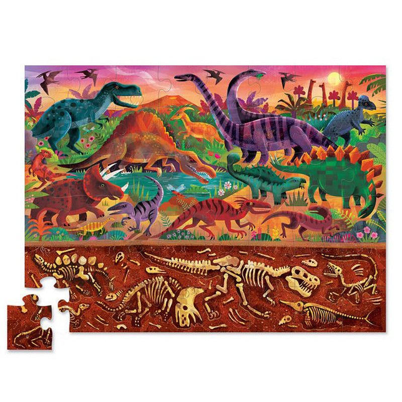 Above & Below Puzzle 48PC - Dinosaur World