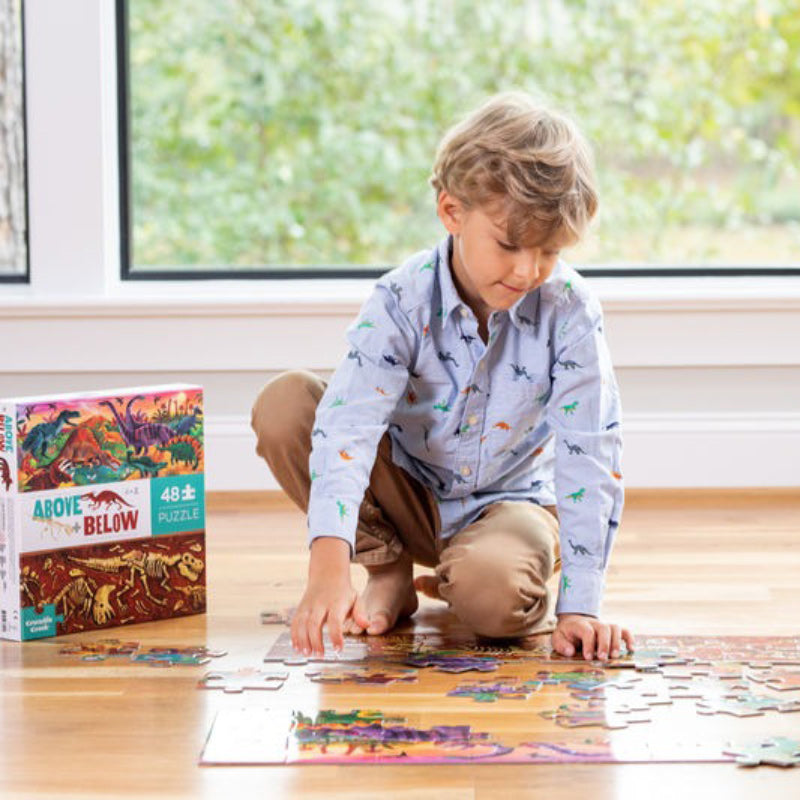 Above & Below Puzzle 48PC - Dinosaur World