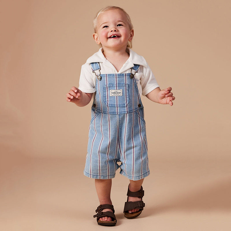 Goldie & Ace Burton Overalls - Classic Stripe Light