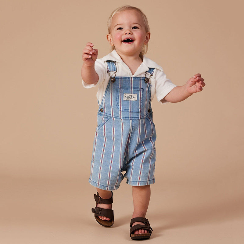 Goldie & Ace Burton Overalls - Classic Stripe Light