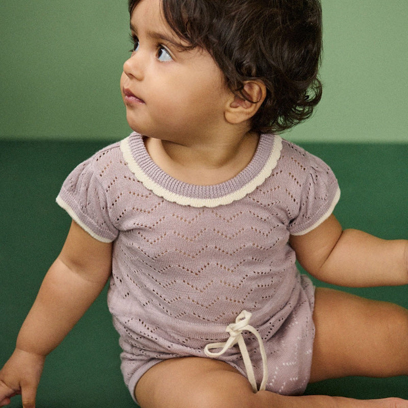 Nature Baby Lottie Suit - Pointelle Lilac