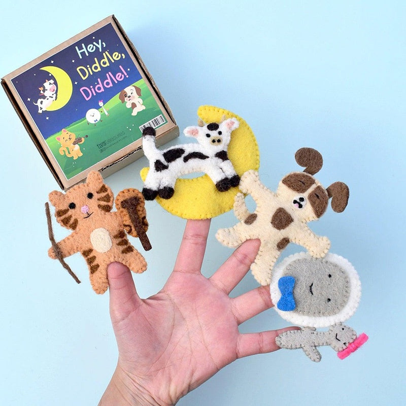 Hey Diddle Diddle Finger Puppets Set