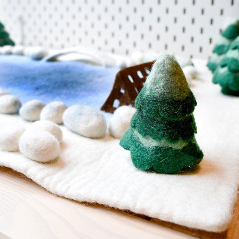 Felt Large Snow Ice Rink Play Mat