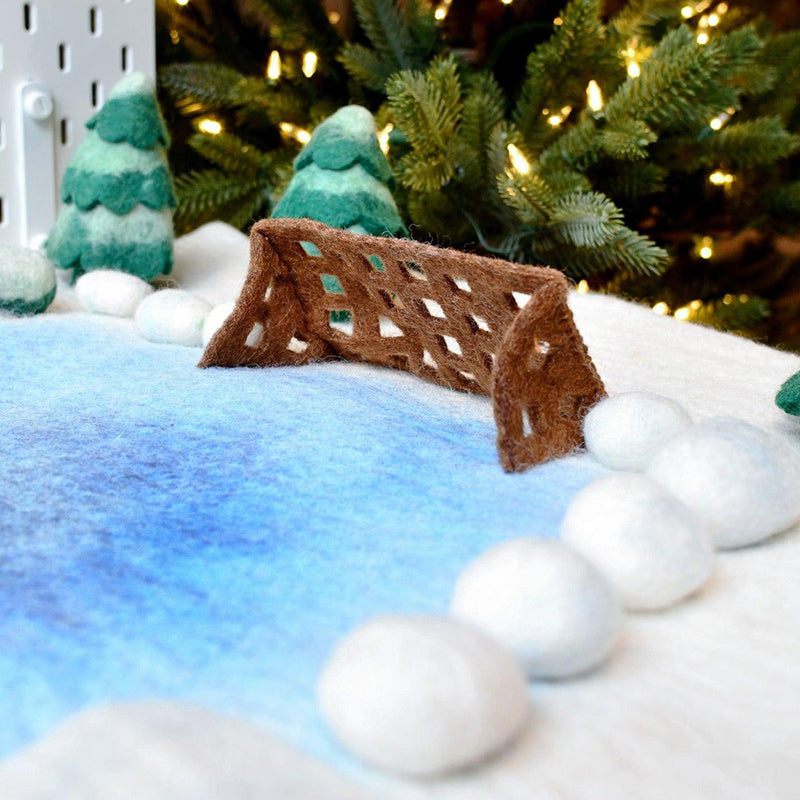 Felt Large Snow Ice Rink Play Mat