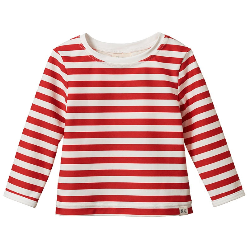 Nature Baby Splash Top - Red Sea Stripe
