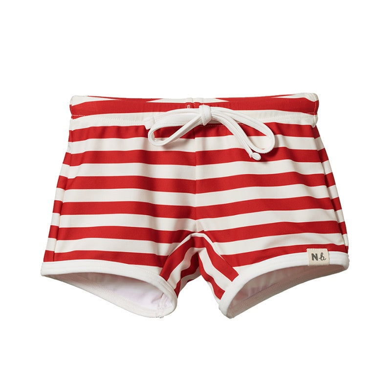 Nature Baby Splash Shorts - Red Sea Stripe
