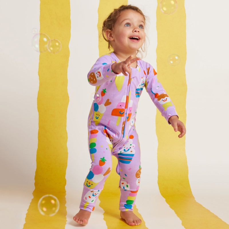 Halcyon Nights LS Romper - Sundae Funday