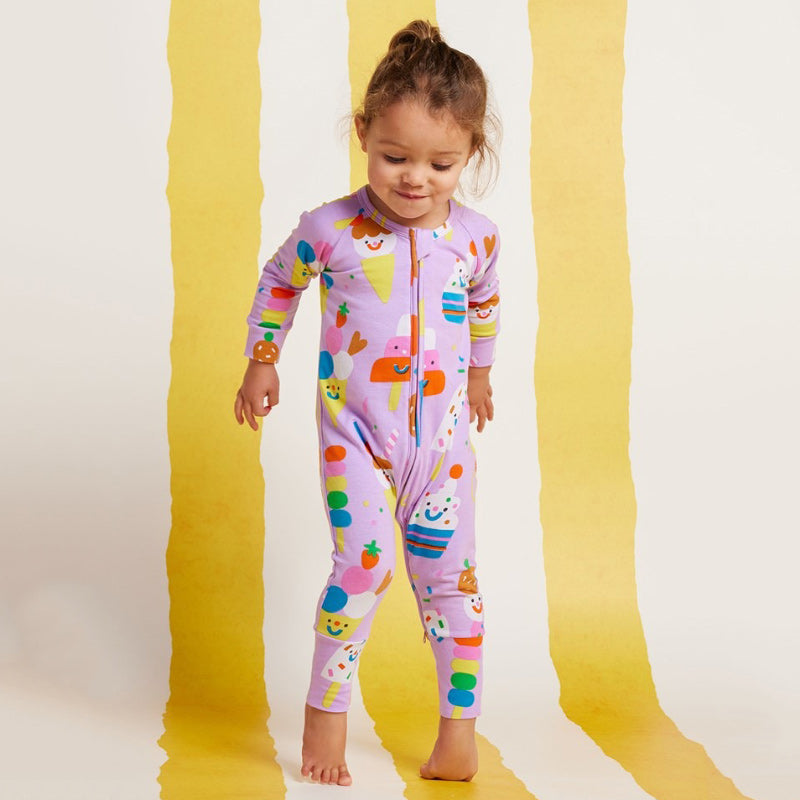 Halcyon Nights LS Romper - Sundae Funday