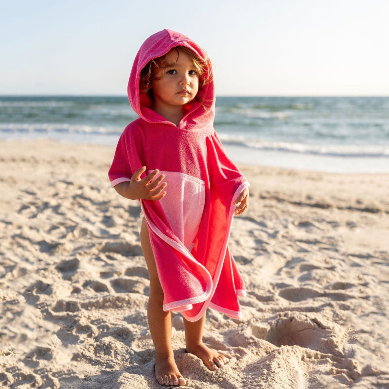 Acorn Hooded Towel - Pink