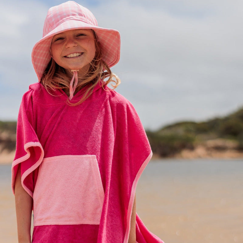 Acorn Hooded Towel - Pink
