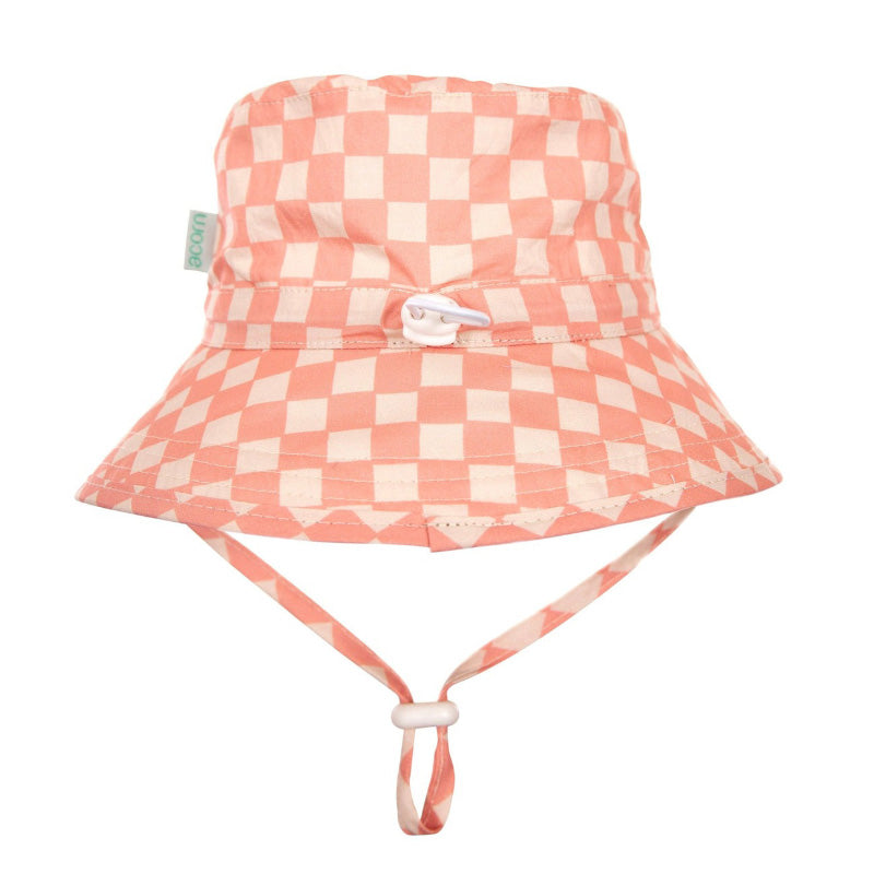 Acorn Bucket Hat - Pink Checks