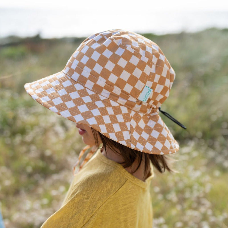 Acorn Bucket Hat - Checkmate Caramel Cream