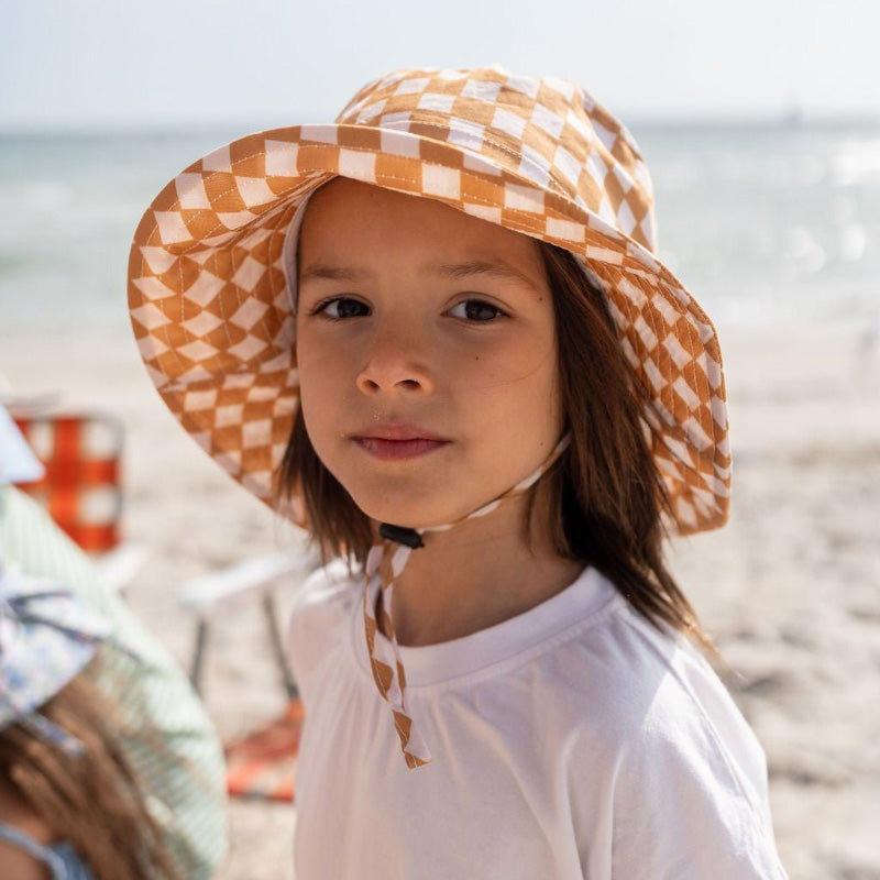 Acorn Bucket Hat - Checkmate Caramel Cream