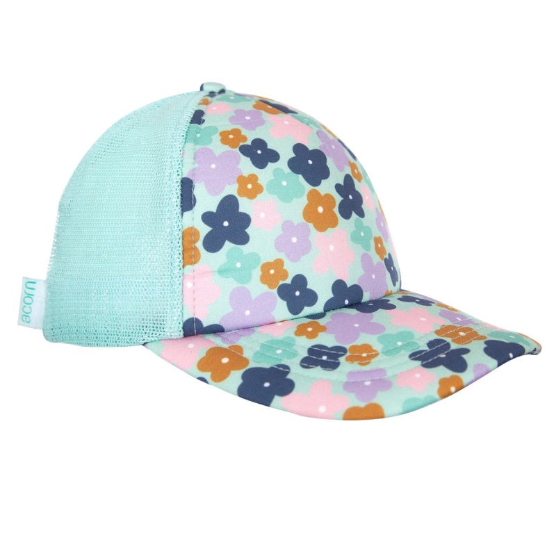 Acorn Trucker Cap - Blooms Mint