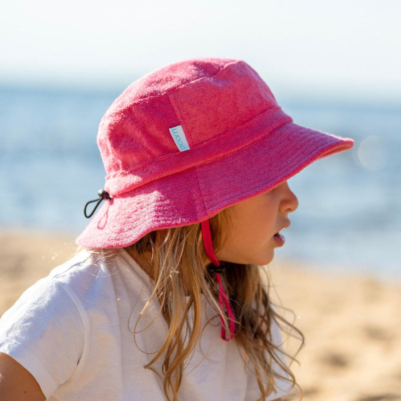 Acorn Towelling Bucket Hat - Pink