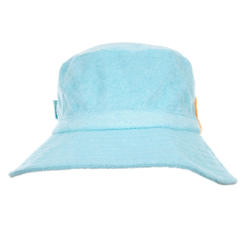 Acorn Towelling Bucket Hat - Light Blue