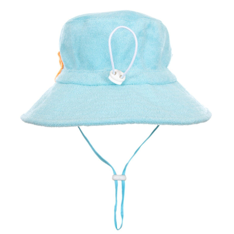 Acorn Towelling Bucket Hat - Light Blue