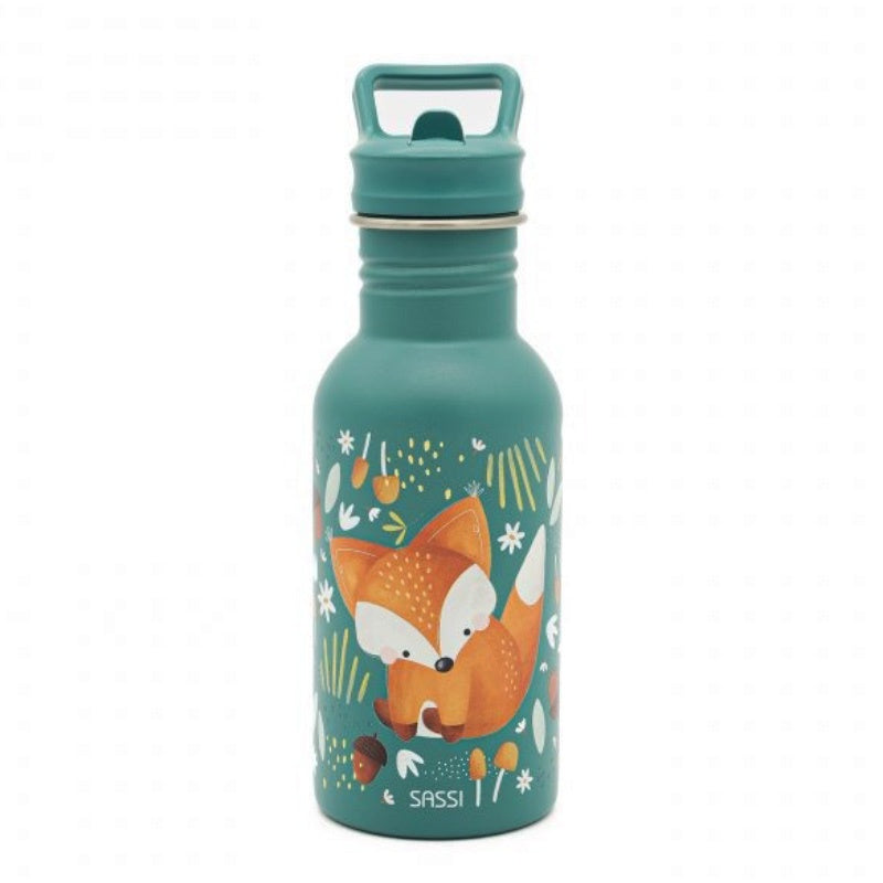Stainless Steel Drink Bottle 500ml - Crunchy The Fox