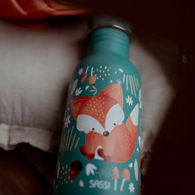 Stainless Steel Drink Bottle 500ml - Crunchy The Fox