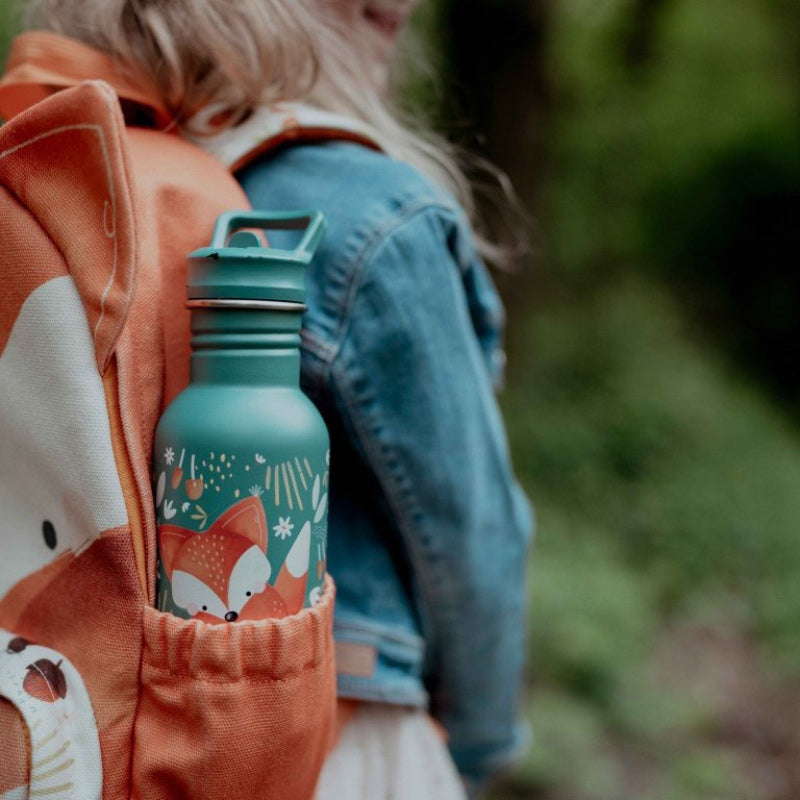 Stainless Steel Drink Bottle 500ml - Crunchy The Fox