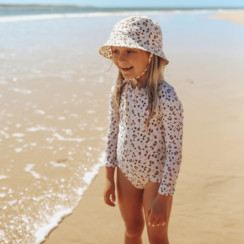 Swim Essentials Sun Hat - Khaki Leopard