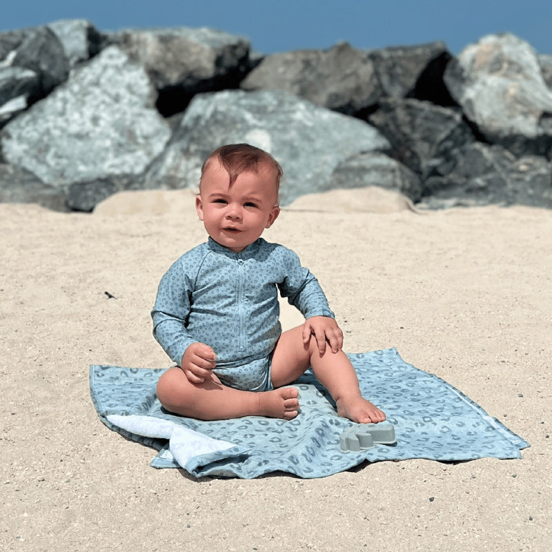 Swim Essentials Beach Towel - Blue Leopard