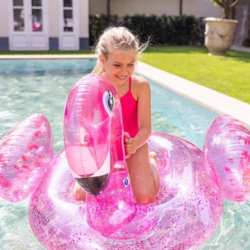 Swim Essentials XXL Animal Float - Neon Flamingo Leopard