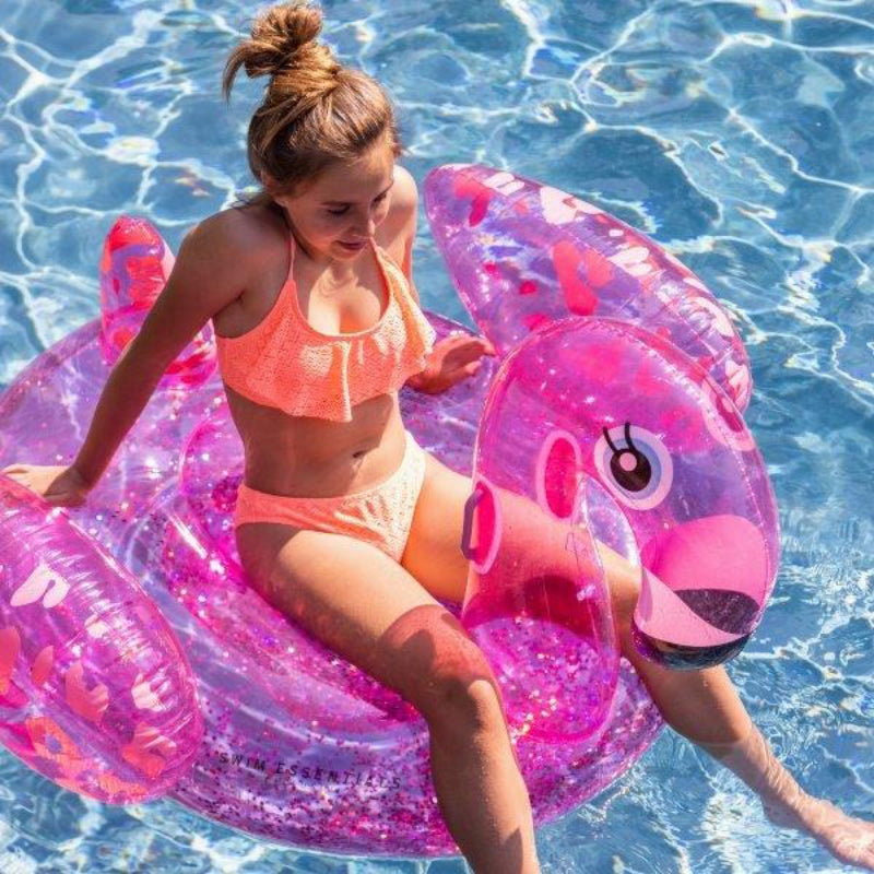 Swim Essentials XXL Animal Float - Neon Flamingo Leopard