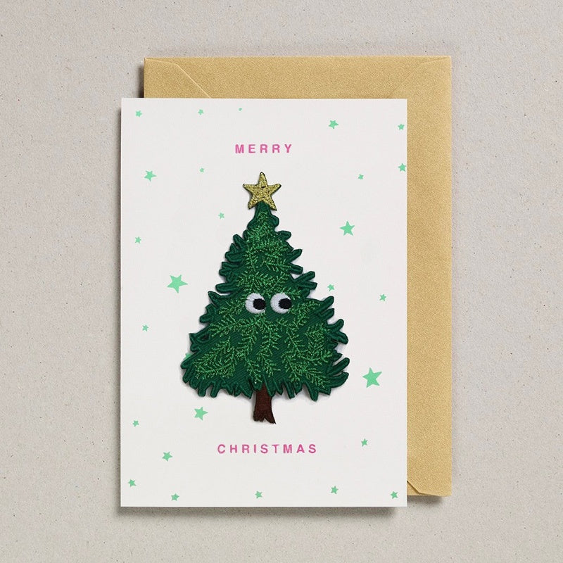 Patch Cards - Christmas Tree Merry Christmas