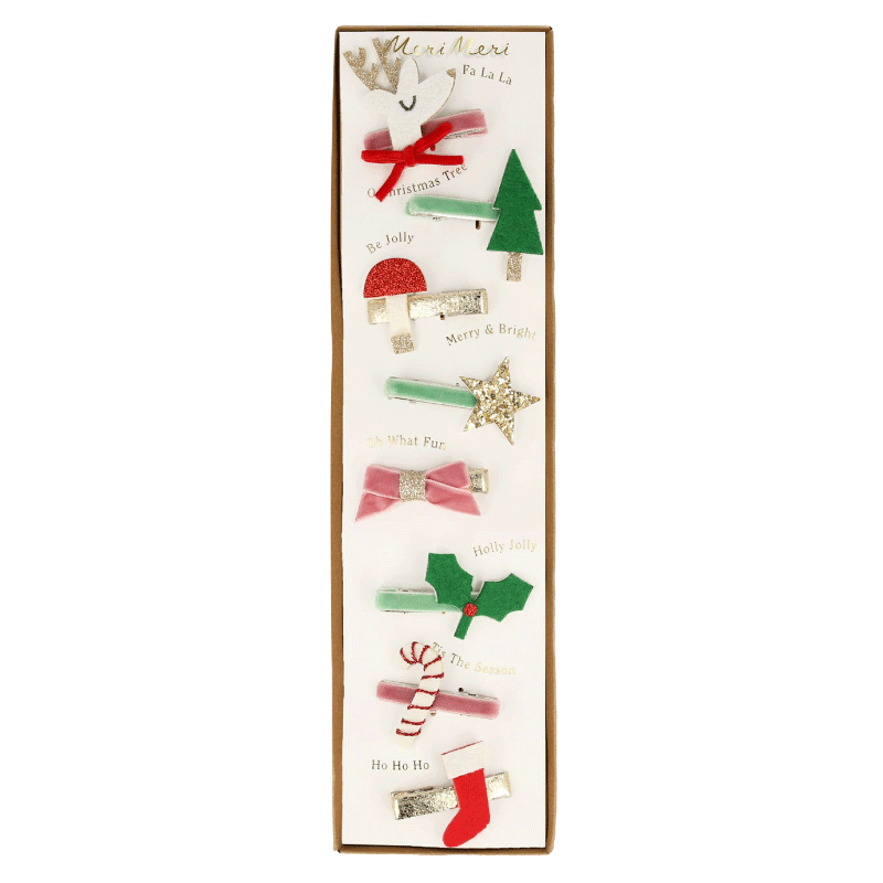 Hair Clips - Christmas Icon