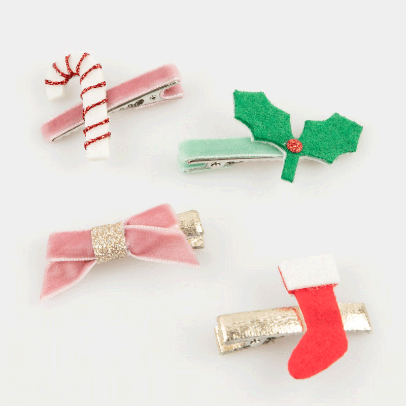 Hair Clips - Christmas Icon