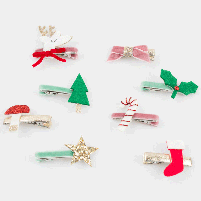 Hair Clips - Christmas Icon