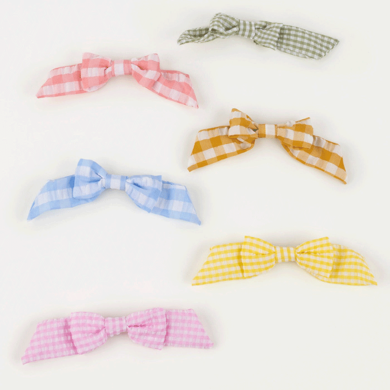 Gingham Hair Bows