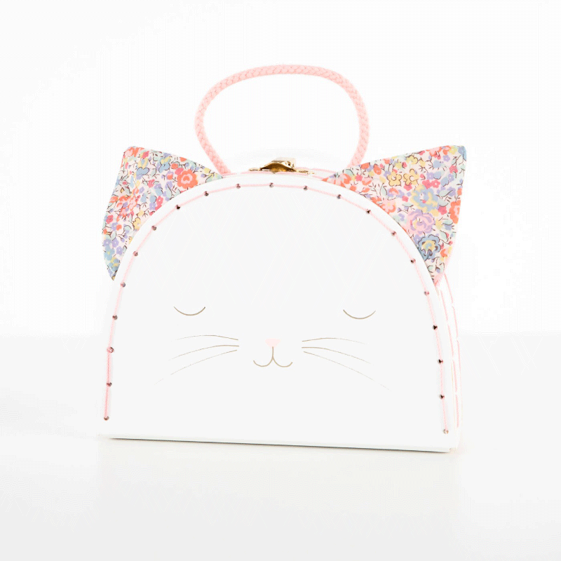 Mini Suitcase Doll - Floral Kitty